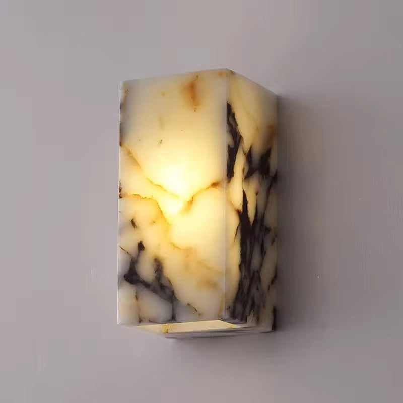 Marbella Cube – Luxe Marmeren Wandlamp LED | Moderne Up & Down Light voor Hal, Woonkamer & Hotelinterieur
