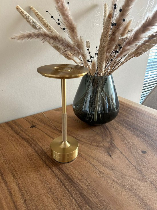 Élan Noire™ Gold Edition by Zukasa – Luxe Dimbare LED Bureaulamp met Draadloze Qi Oplader