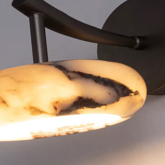 Zafira Stone – Marmeren Wandlamp met Warm Licht voor Slaapkamer & Hotel