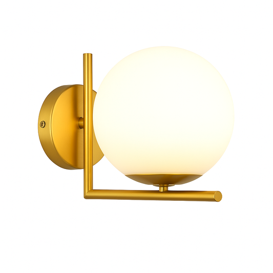 LunaForma Wandlamp – Gouden Wandlamp met Glazen Bol