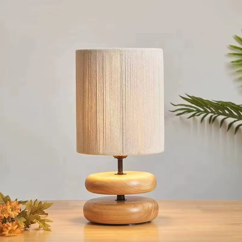 Walnoot Sora™ – Japanse Design Tafellamp van Massief Hout voor Woonkamer & Slaapkamer