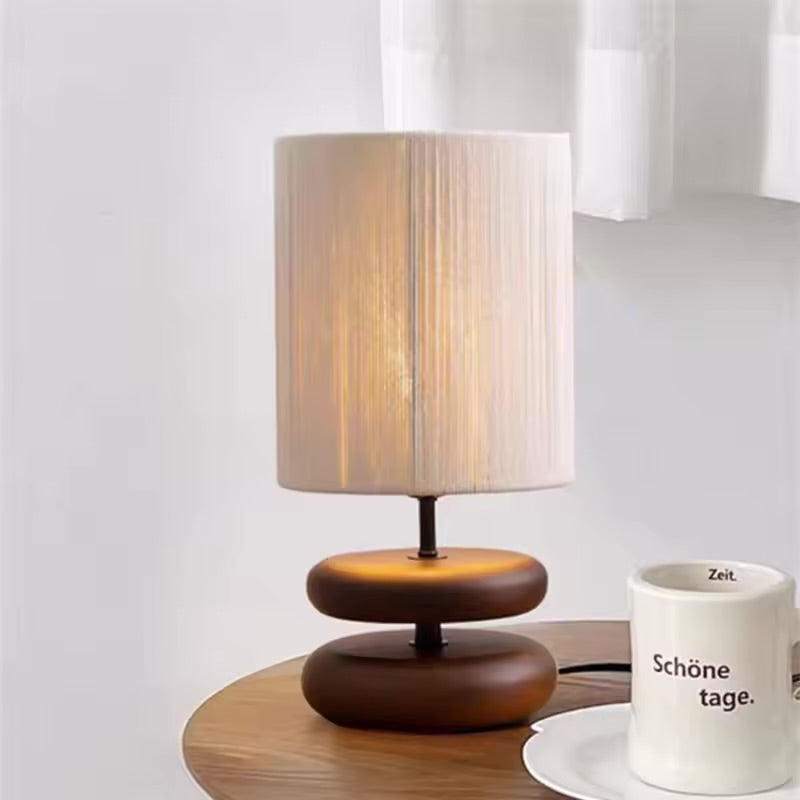 Burlywood Sora™ – Minimalistische Japanse Tafellamp van Licht Massief Hout