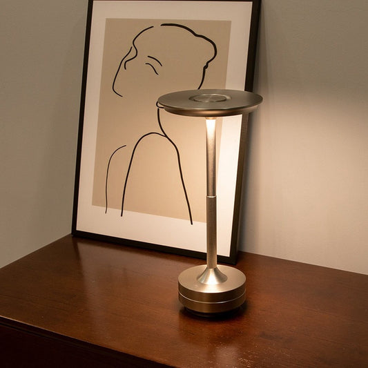 Lumoé™ by Zukasa – Draadloze Designlamp met Touch Dimming & Qi Oplader ZILVER