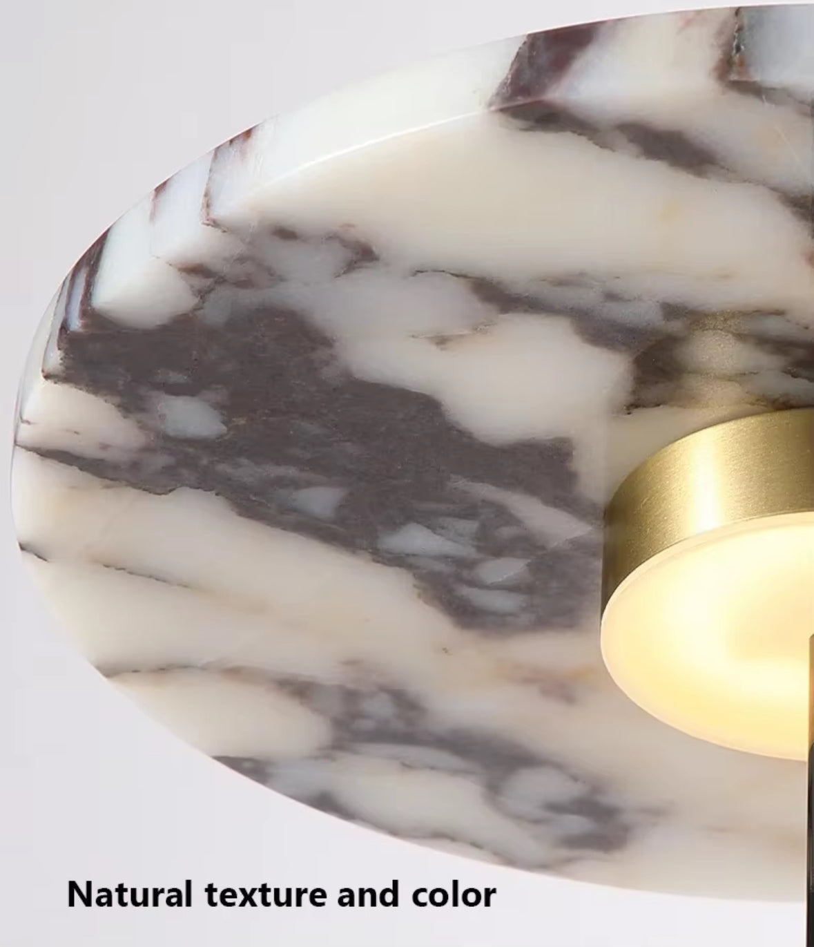 Luxe Moderne Wandlamp ‘Siena’ – Marmeren Sfeerverlichting met Trekkoord & Zwart Metalen Behuizing