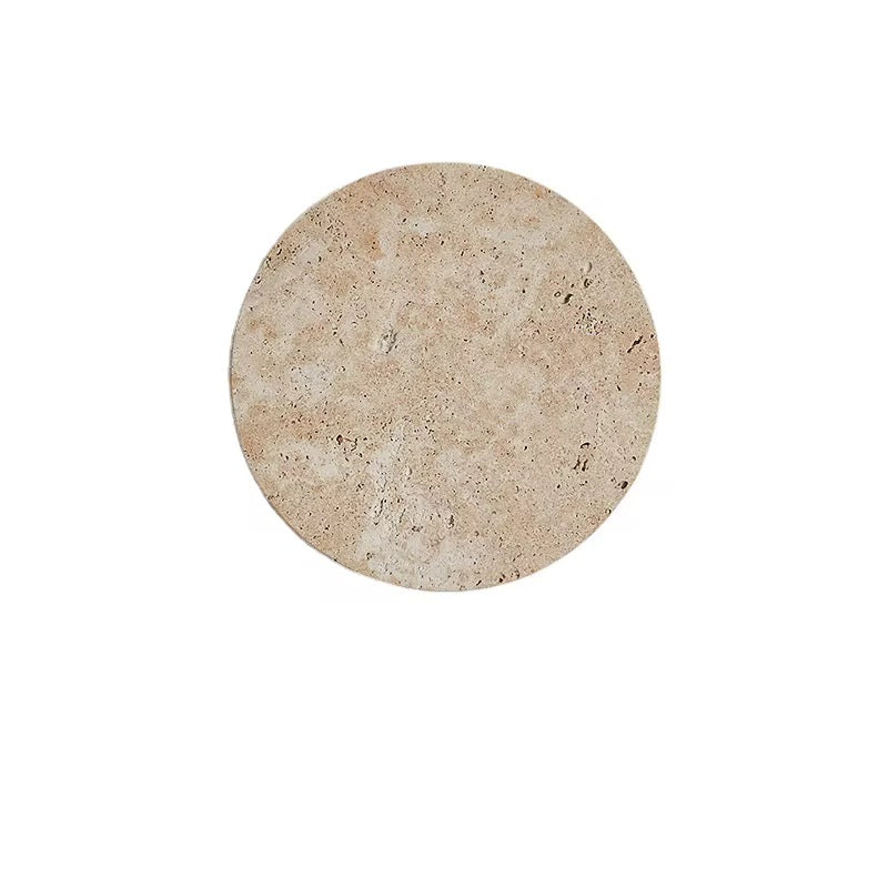 Luna Pietra – Ronde Wandlamp van Travertijnsteen (23 cm)