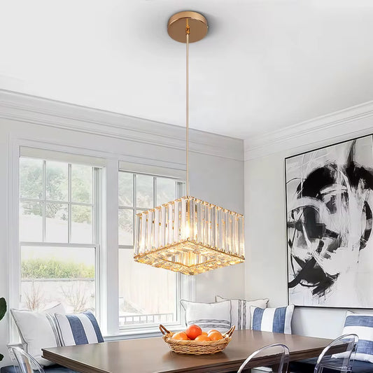 Luminare Aurum – Luxe Gouden Kristallen Hanglamp voor Eetkamer of Hal
