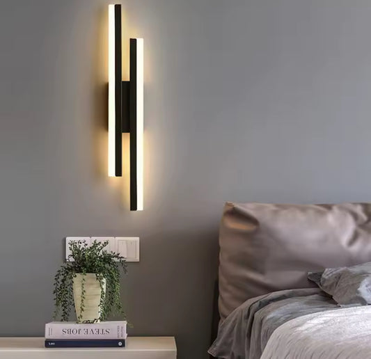 Linea Nero – Zwarte LED Wandlamp met 3 Lichtkleuren | 16W | 40cm | Voor in Huis