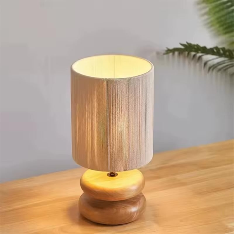 Walnoot Sora™ – Japanse Design Tafellamp van Massief Hout voor Woonkamer & Slaapkamer