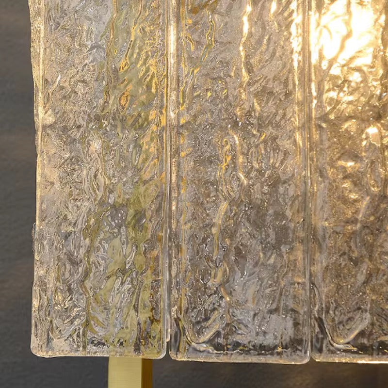 Glaciera – Luxe Wandlamp van Geribbeld Glas en Messing