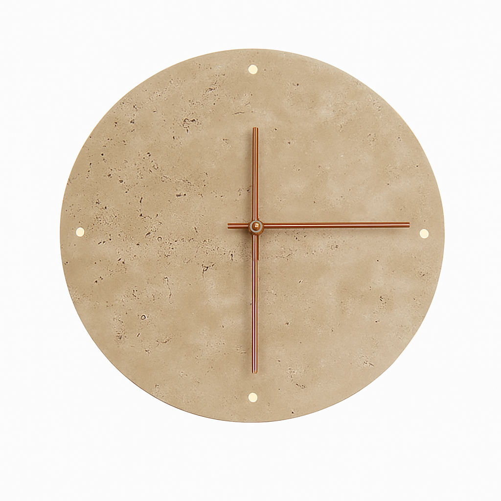 TerraLuxe Wandklok – Minimalistisch Design met Marmerlook – Ø30cm