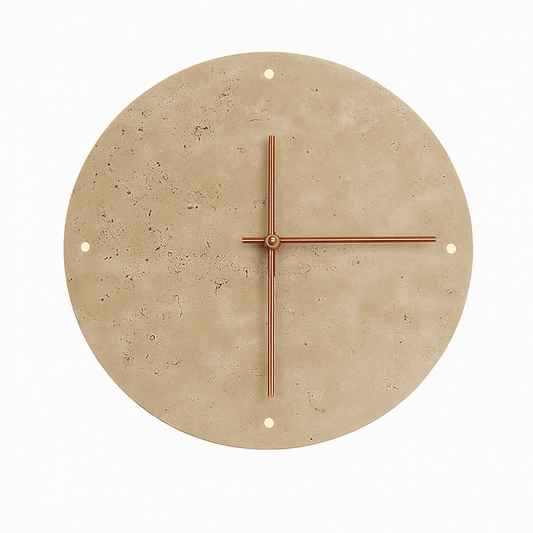 TerraLuxe Wandklok – Minimalistisch Design met Marmerlook – Ø30cm