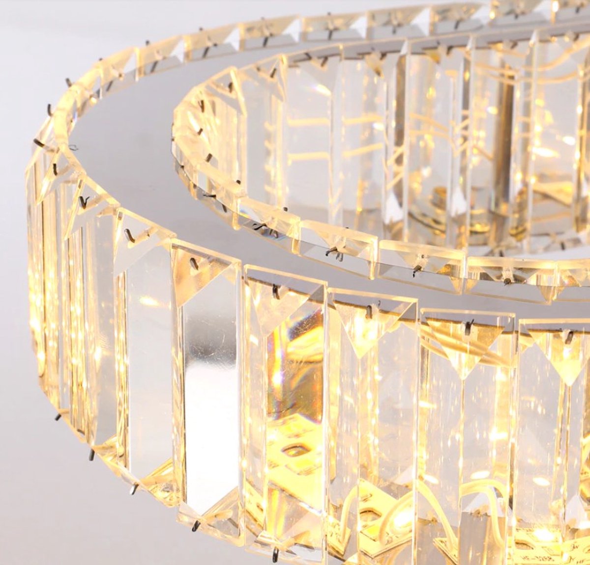 Lustra Lumina - Luxe Kristallen Ovale Hanglamp met Afstandsbediening