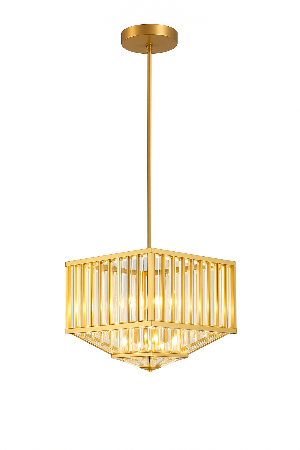 Luminare Aurum – Luxe Gouden Kristallen Hanglamp voor Eetkamer of Hal