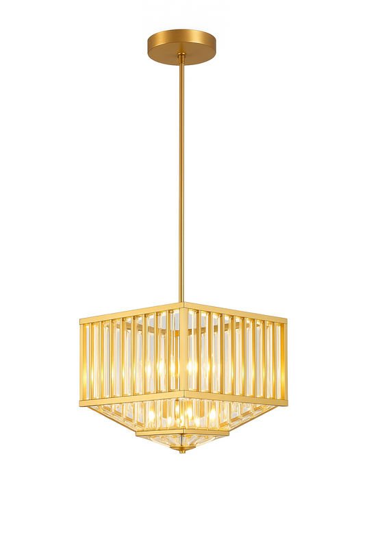 Luminare Aurum – Luxe Gouden Kristallen Hanglamp voor Eetkamer of Hal