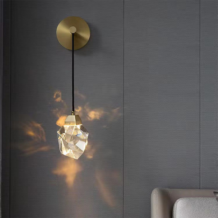Crystal Arcadia Wandlamp – Luxe LED Wandverlichting van Kristalglas & Messing