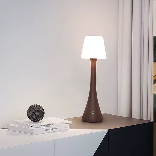 LunaTouch™ Tafellamp – Dimbaar & Draadloos met Houtlook