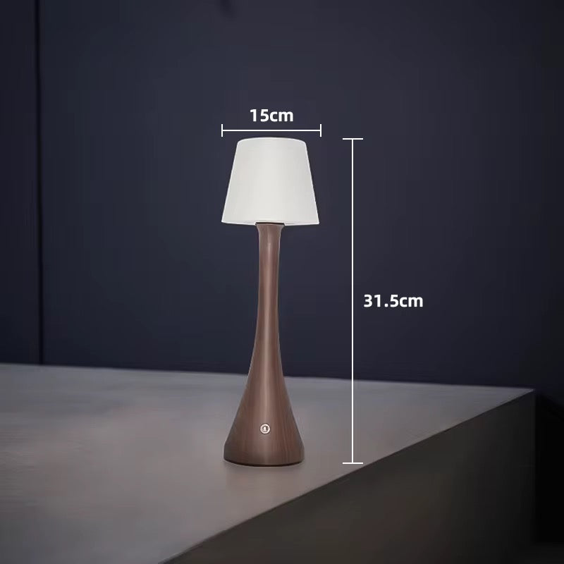 LunaTouch™ Tafellamp – Dimbaar & Draadloos met Houtlook