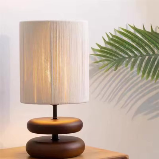 Burlywood Sora™ – Minimalistische Japanse Tafellamp van Licht Massief Hout