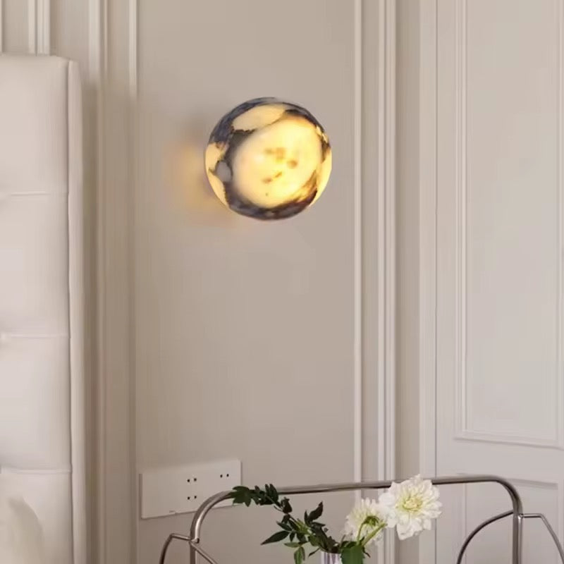 Luna Marmo – Wandlamp van Natuursteen in Sferisch Design
