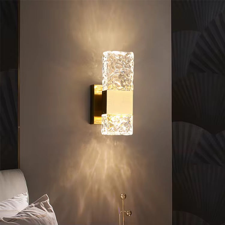 Luxe Kristallen Wandlamp Aurora – LED Sfeerverlichting met Goud Accent | 29 cm