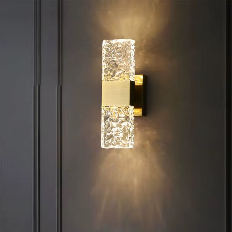 Luxe Kristallen Wandlamp Aurora – LED Sfeerverlichting met Goud Accent | 29 cm