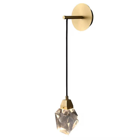 Crystal Arcadia Wandlamp – Luxe LED Wandverlichting van Kristalglas & Messing