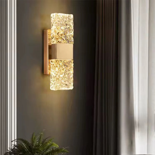 Luxe Kristallen Wandlamp Aurora – LED Sfeerverlichting met Goud Accent | 29 cm