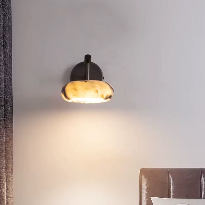 Zafira Stone – Marmeren Wandlamp met Warm Licht voor Slaapkamer & Hotel