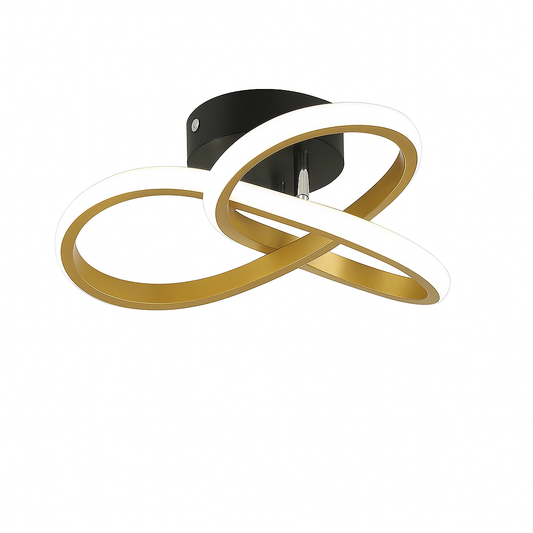 Orbello – Moderne plafondlamp met LED ringen | Goud-wit design
