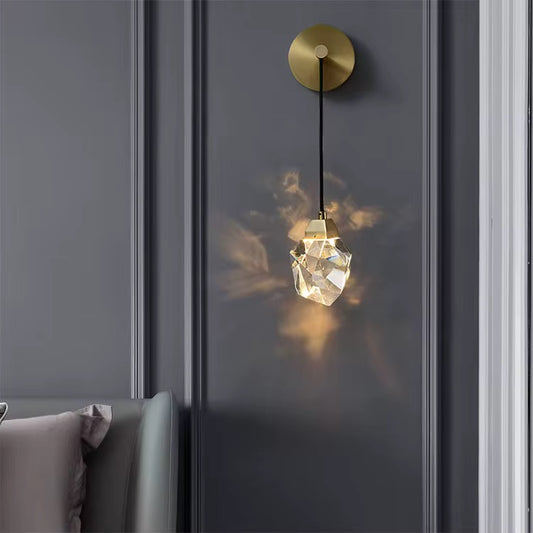 Crystal Arcadia Wandlamp – Luxe LED Wandverlichting van Kristalglas & Messing