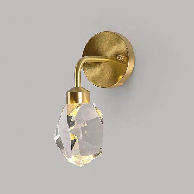 Prisma – Wandlamp met kristalglas & goudkleurig design | Luxe sfeerverlichting