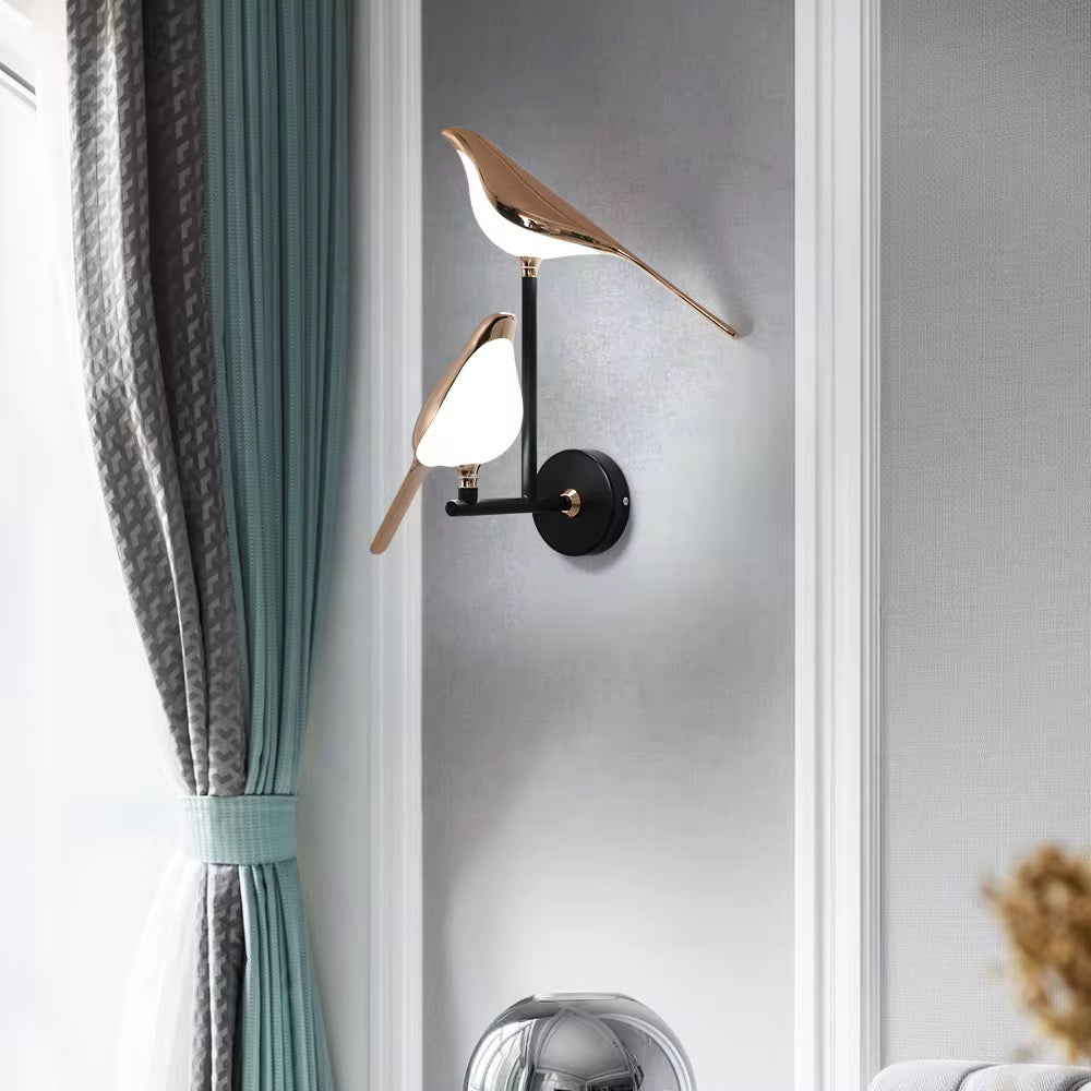 Alouette – Design wandlamp met dubbele vogelfiguur | Kunstzinnige sfeerverlichting