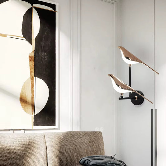 Alouette – Design wandlamp met dubbele vogelfiguur | Kunstzinnige sfeerverlichting