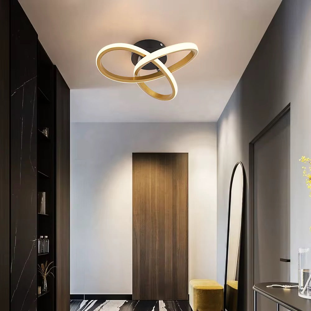 Orbello – Moderne plafondlamp met LED ringen | Goud-wit design