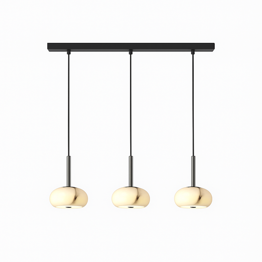 Luna Trio – Luxe Hanglamp met Marmerlook Glas | Moderne Plafondlamp voor Keuken, Eettafel of Kookeiland | Verstelbare 3-Lichts Pendelarmatuur | Zukasa Design