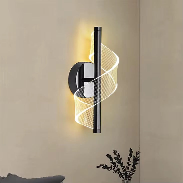 Luxe Waterdichte Buitenlamp – LED Wandlamp 21,5 cm met Ribbelstructuur & Zwarte Band