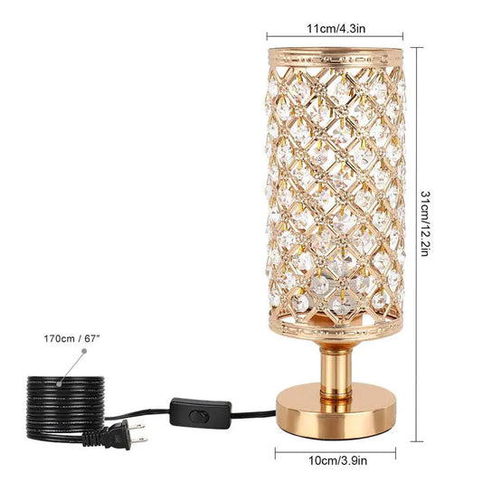 Lumière Cristal – Gouden Kristallen Tafellamp voor Sfeervolle Verlichting |